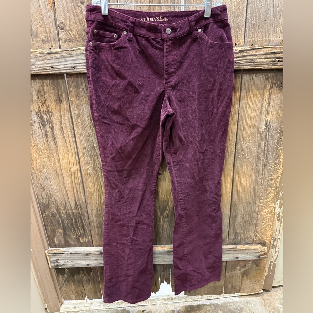 St. John's Bay Women's Boot Cut Jeans in Rich Purple